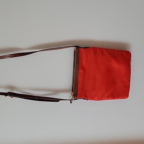 Lauren Ralph Lauren Red Brown Handbag Purse Logo Horseshoes - Picture 11 of 13